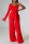 Red Fashion Casual Solid Patchwork Backless One Shoulder Regular Jumpsuits