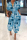 Blue Fashion Casual Print Patchwork Turndown Collar Regular Jumpsuits