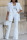 White Casual Solid Patchwork Buttons Turn-back Collar Long Sleeve Two Pieces