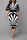 Black White Fashion Casual Print Patchwork O Neck Short Sleeve Dress