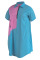 Light Blue Casual Solid Patchwork Zipper Collar Straight Plus Size Dresses