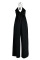 Khaki Sexy Solid Patchwork Halter Straight Jumpsuits