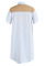 White Casual Solid Patchwork Zipper Collar Straight Plus Size Dresses