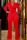 Red Celebrities Elegant Solid Patchwork Mesh V Neck Straight Jumpsuits