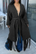 Tangerine Red Casual Solid Tassel V Neck Outerwear
