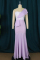 Light Purple Sexy Formal Patchwork Backless Strapless Evening Dress Dresses