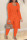 Tangerine Red Casual Solid Patchwork Long Sleeve Three Pieces