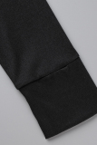 Grey Casual Sportswear Solid Draw String Frenulum Hooded Collar Long Sleeve Two Pieces