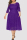 Purple Sexy Casual Solid Patchwork See-through O Neck A Line Plus Size Dresses