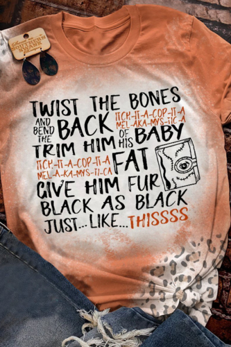 Orange Casual Daily Print Patchwork O Neck T-Shirts