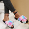 Pink Casual Daily Living Patchwork Round Comfortable Shoes