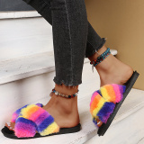 Purple Casual Daily Living Patchwork Round Comfortable Shoes