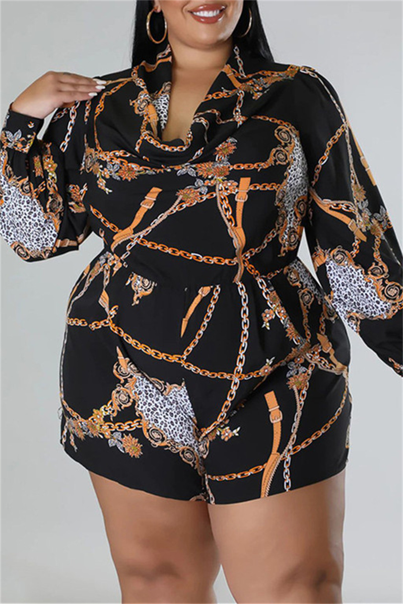 Fashion Casual Striped Patchwork V Neck Loose Rompers main image 1