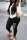 Black And White Casual Print Patchwork O Neck Long Sleeve Two Pieces