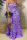 Purple Sexy Print Patchwork Slit Spaghetti Strap Sling Dress Dresses