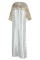 White Fashion Casual Patchwork Embroidery See-through O Neck Evening Dress