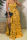 Yellow Sexy Print Patchwork Slit Spaghetti Strap Sling Dress Dresses