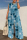 Blue Casual Print Patchwork O Neck Regular Jumpsuits