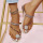 Rose Gold Fashion Casual Patchwork Rhinestone Round Comfortable Shoes