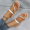 Rose Red Fashion Casual Patchwork With Bow Round Comfortable Shoes