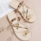 Gold Fashion Casual Patchwork With Bow Round Comfortable Shoes