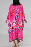 Pink Casual Print Patchwork Long Sleeve Two Pieces