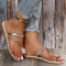 Rose Gold Fashion Casual Patchwork Rhinestone Round Comfortable Shoes