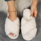 White Living Hollowed Out Patchwork Round Comfortable Shoes