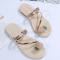 Gold Casual Daily Patchwork Round Comfortable Shoes