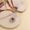 Champagne Fashion Casual Patchwork Rhinestone Round Comfortable Shoes