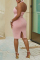 Apricot Fashion Sexy Solid Backless Slit Halter Sleeveless Dress