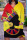 Red Yellow Casual Print Patchwork V Neck Straight Dresses