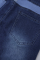 Khaki Casual Color Block Patchwork Mid Waist Skinny Denim Jeans