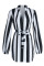 Black Fashion Casual Striped Print Bandage Patchwork With Belt V Neck Straight Dresses