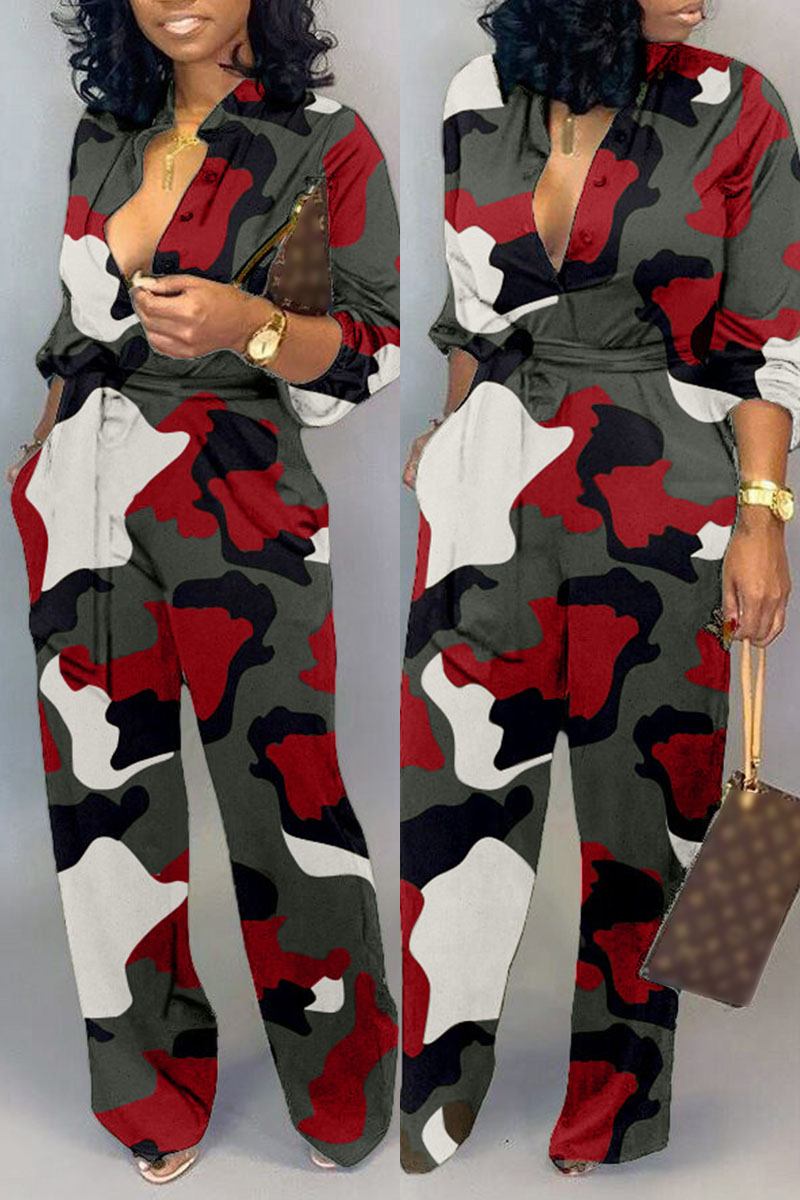 plus size camouflage jumpsuits