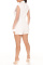White Sexy Casual Solid Patchwork See-through V Neck Regular Romper