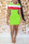 Green Sexy Fashion Cap Sleeve Short Sleeves O neck Hip skirt Mini Striped Solid