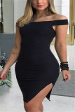 Black Sexy Fashion Backless Fitted Dress