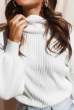 White Casual Fashion Solid Color Long Sleeve tops