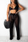 Mustard yellow Sexy Fashion HOLLOWED OUT Solid crop top Bandage Slim fit Two Piece Suits asymmetrical Str