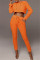 Fluorescent Pink Fashion Leisure Autumn Sports Two Sets