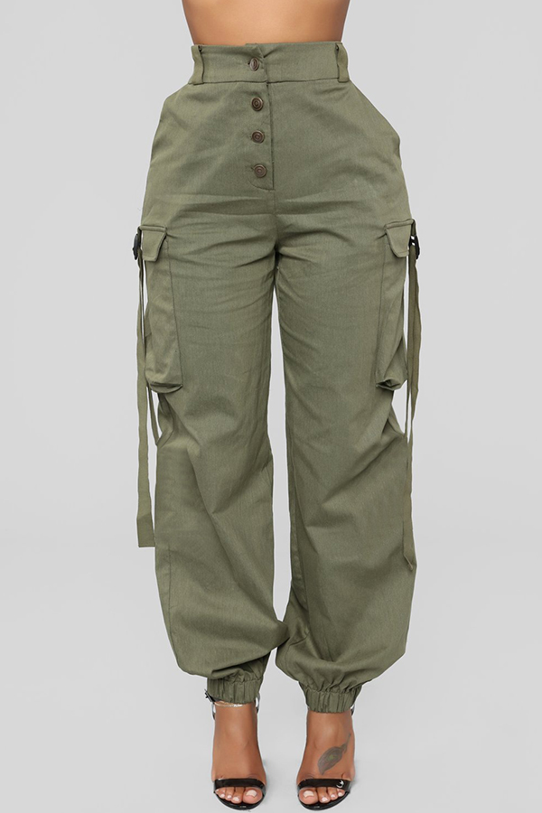 Wholesale Green Euramerican Pockets Both Side Pants HG18091214108-1 Online