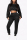 Black Casual Two Piece Suits Patchwork Solid Straight Long Sleeve Two-piece Pants Set