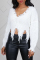 White Casual Tassel Design Blending Sweaters