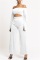 Black Fashion Solid Color Long Sleeve Umbilical One-Shoulder Jumpsuit