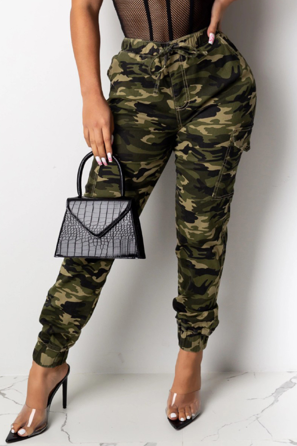 Camouflage Fashion Casual Print Bottoms