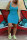 Light Blue Fashion Casual Sling Short Dress