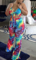 Multicolor Casual Fashion Printed Jumpsuit