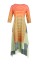OrangeYellow Fashion Striped Print Stitching Loose Dress