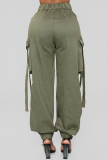 Green Euramerican Pockets Both Side Pants